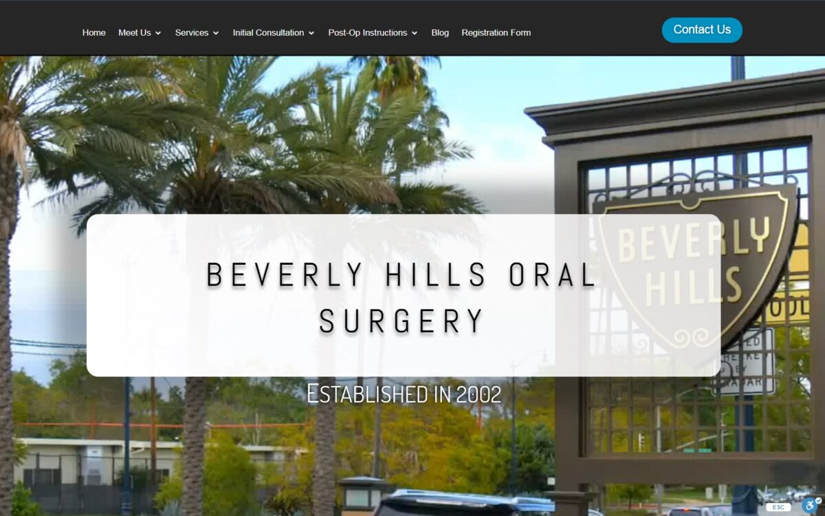 beverlyhillsoralsurgery.com screenshot