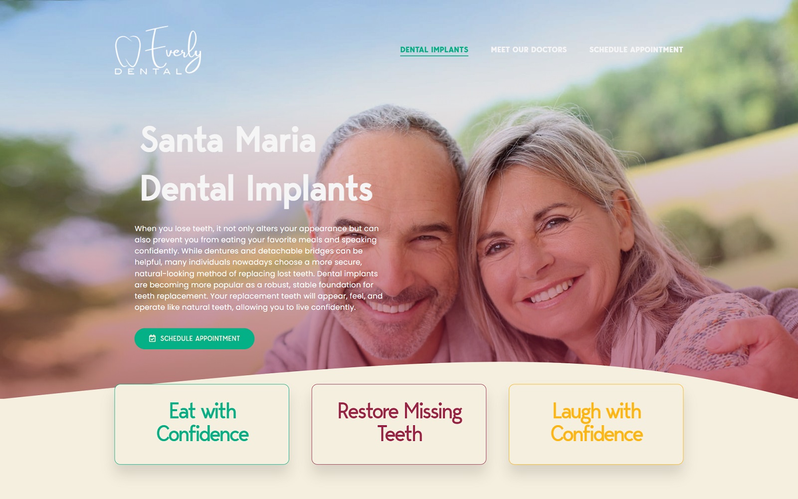 everlydentalimplants.com screenshot