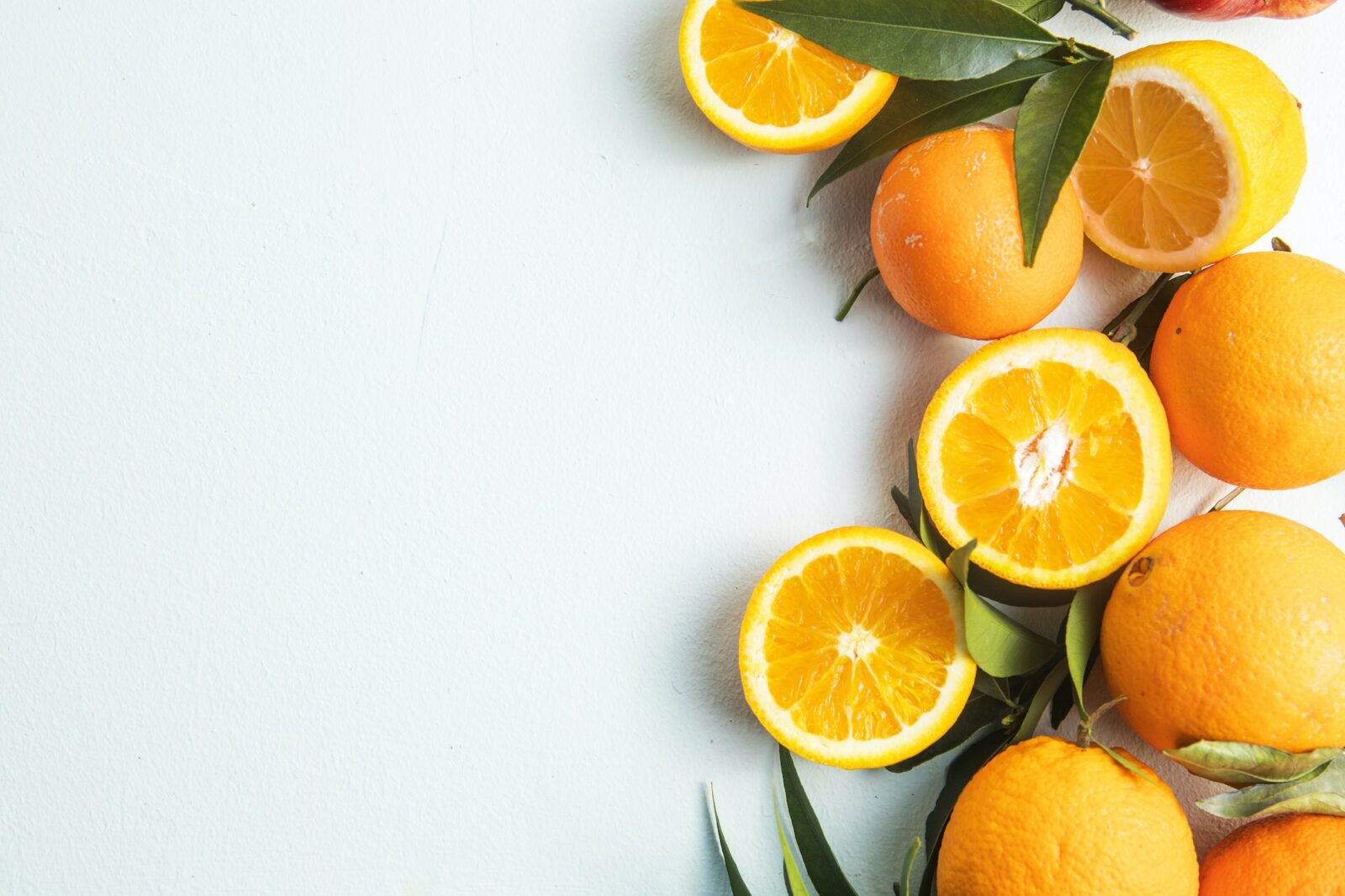 Healthy fruits, orange fruits background. Slices of citrus fruits - oranges.