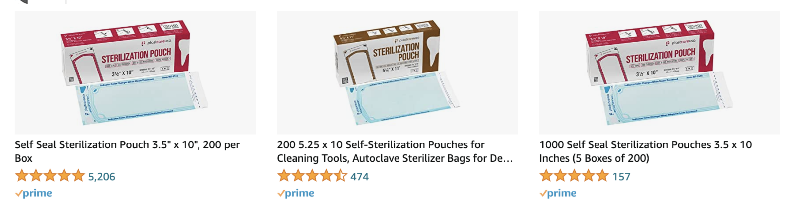 Autoclave pouches examples for sales on amazon