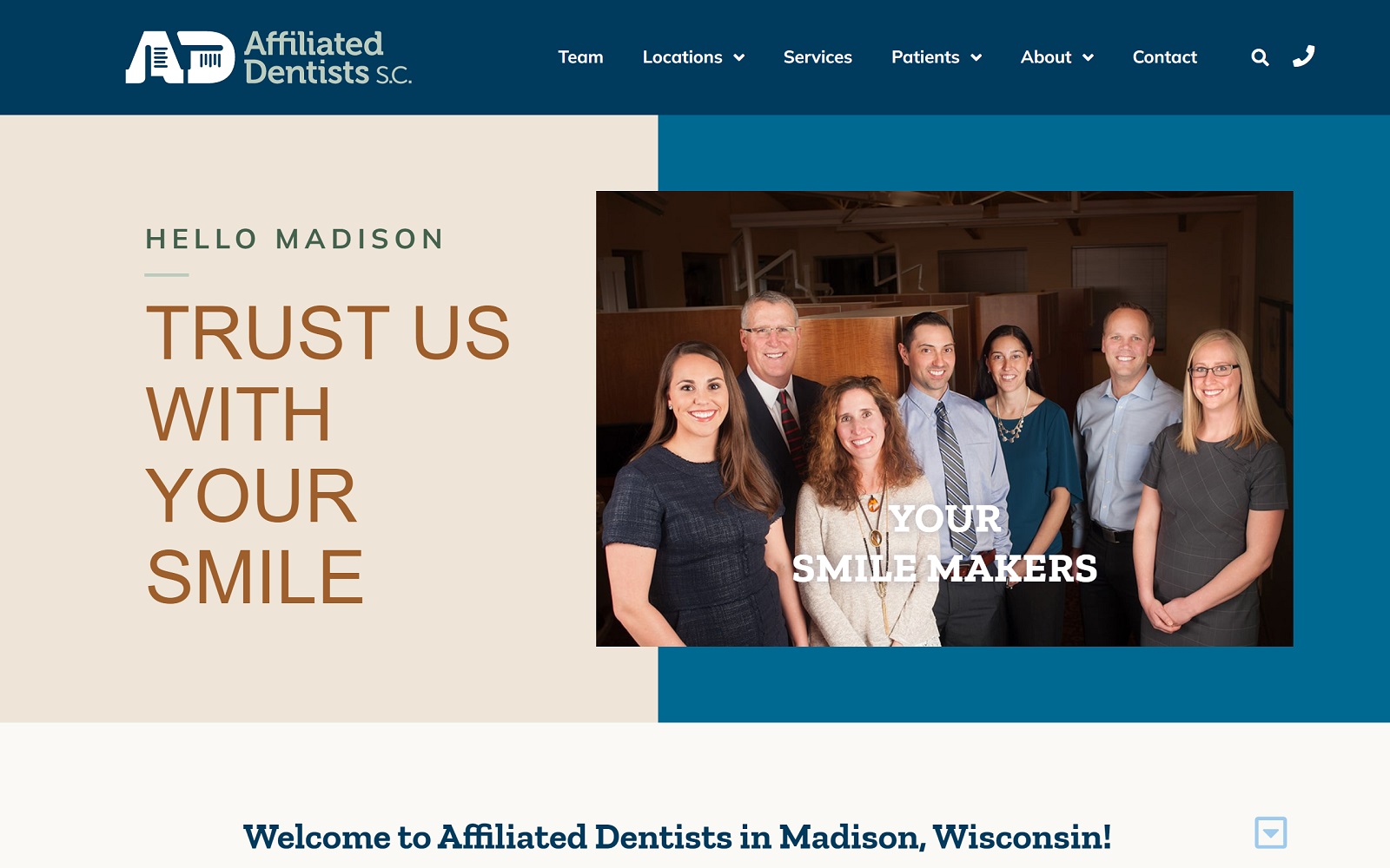 Affiliateddentists. Com-screenshot