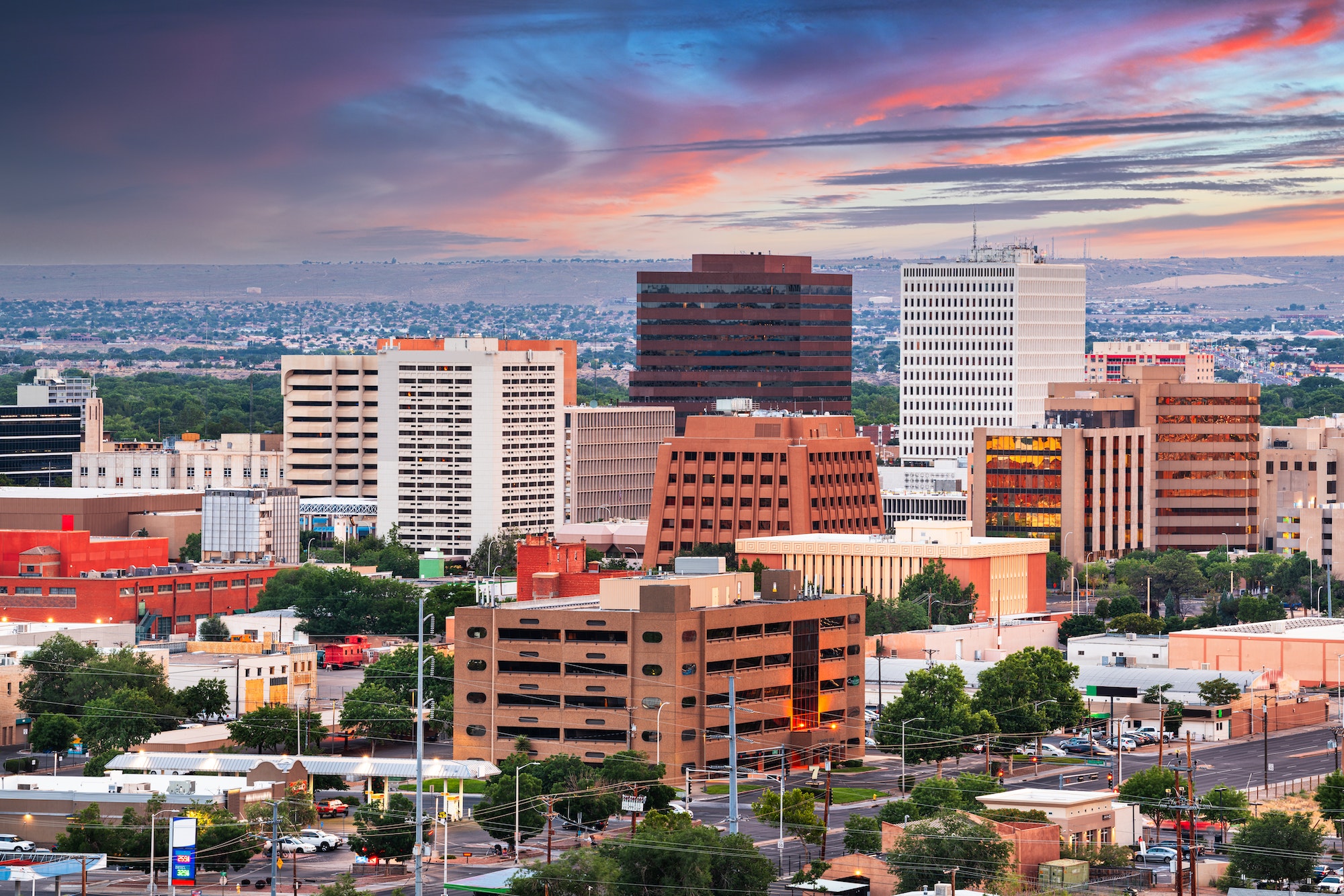 Albuquerque, New Mexico, USA Downtown Cityscape