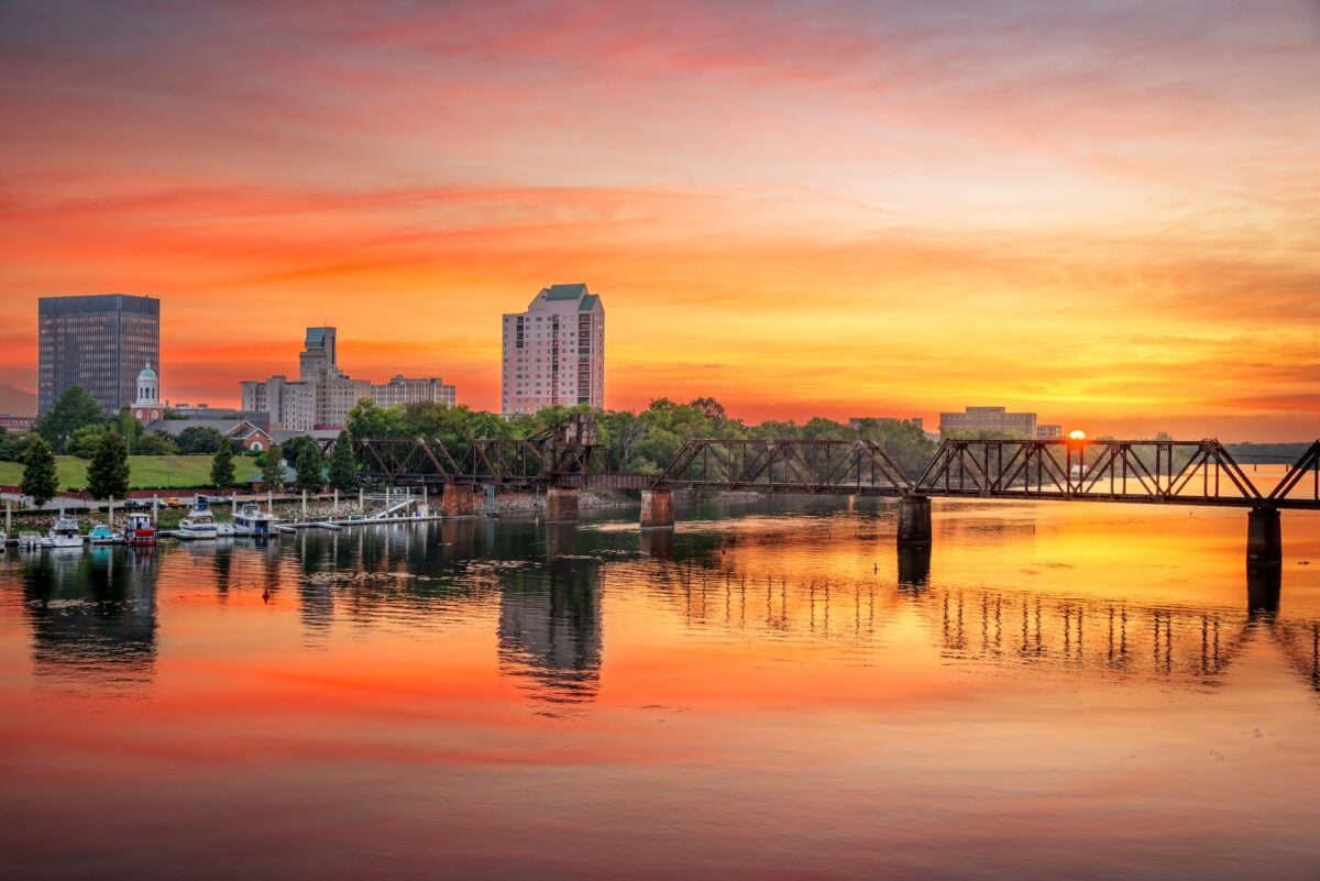 Augusta, Georgia, USA Downtown Skyline