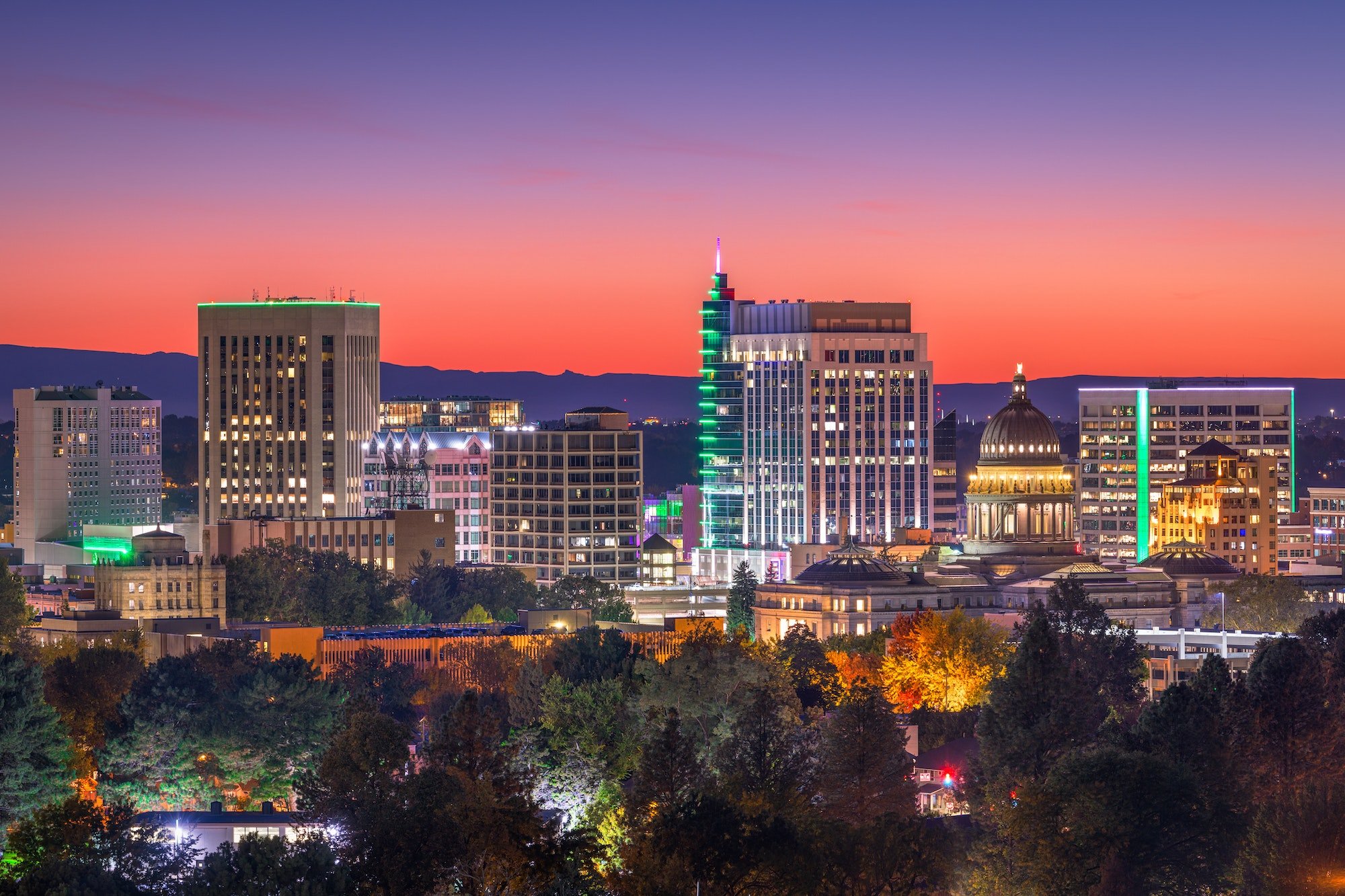 Boise, Idaho, USA Downtown Cityscape