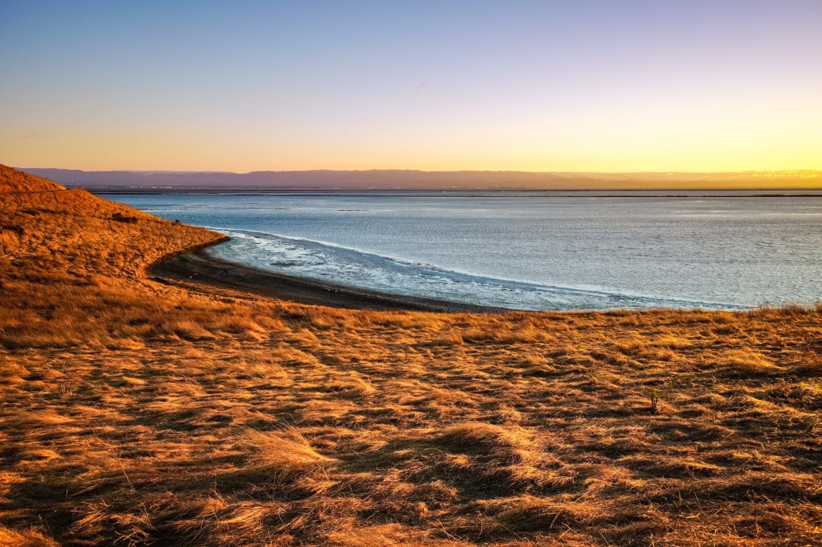 Coyote Hills Regional Park under the sunset light, San Francisco Bay Area, Fremont, California