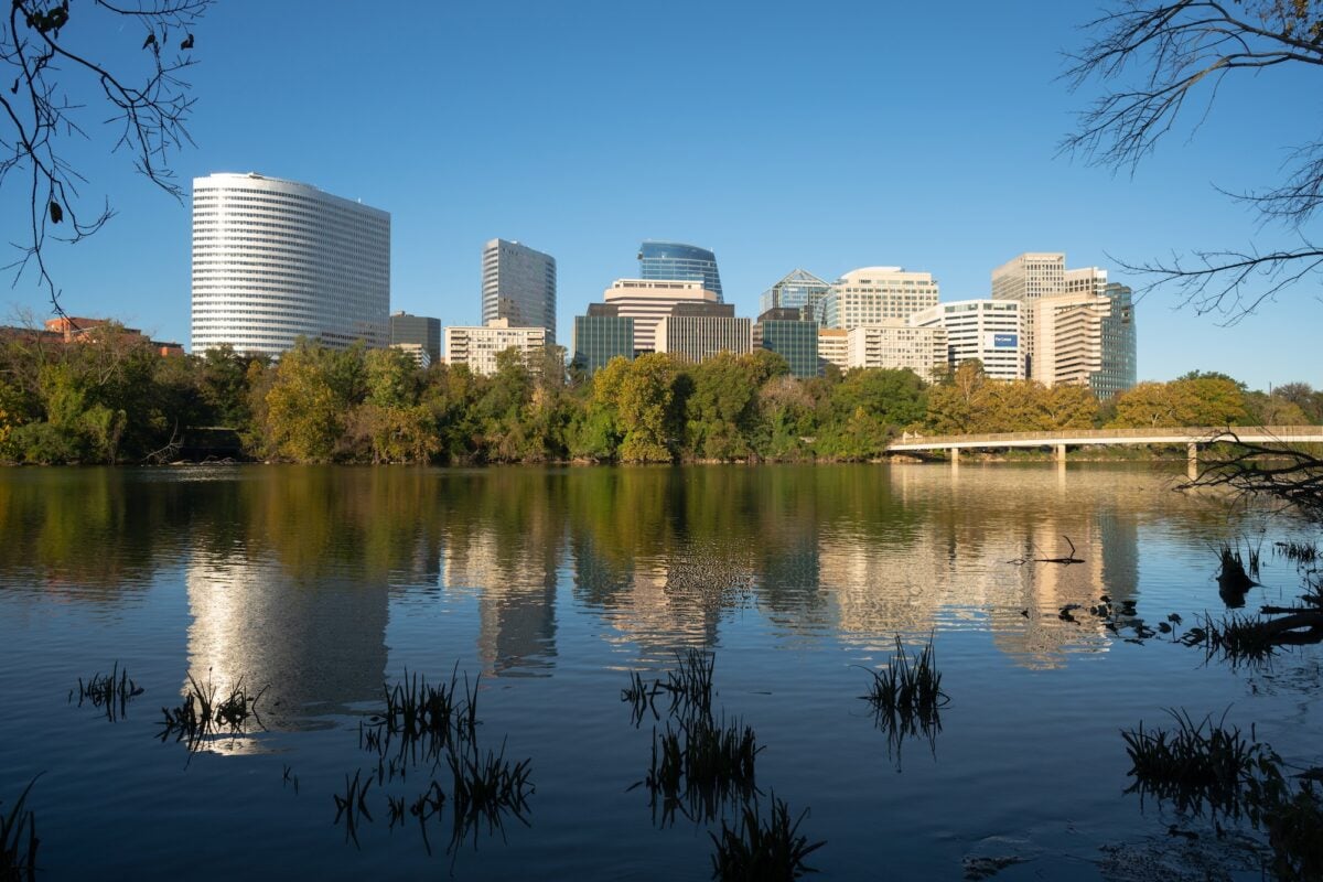 Downtown Alexandria Virginia Buildings Reflected in the Potomac