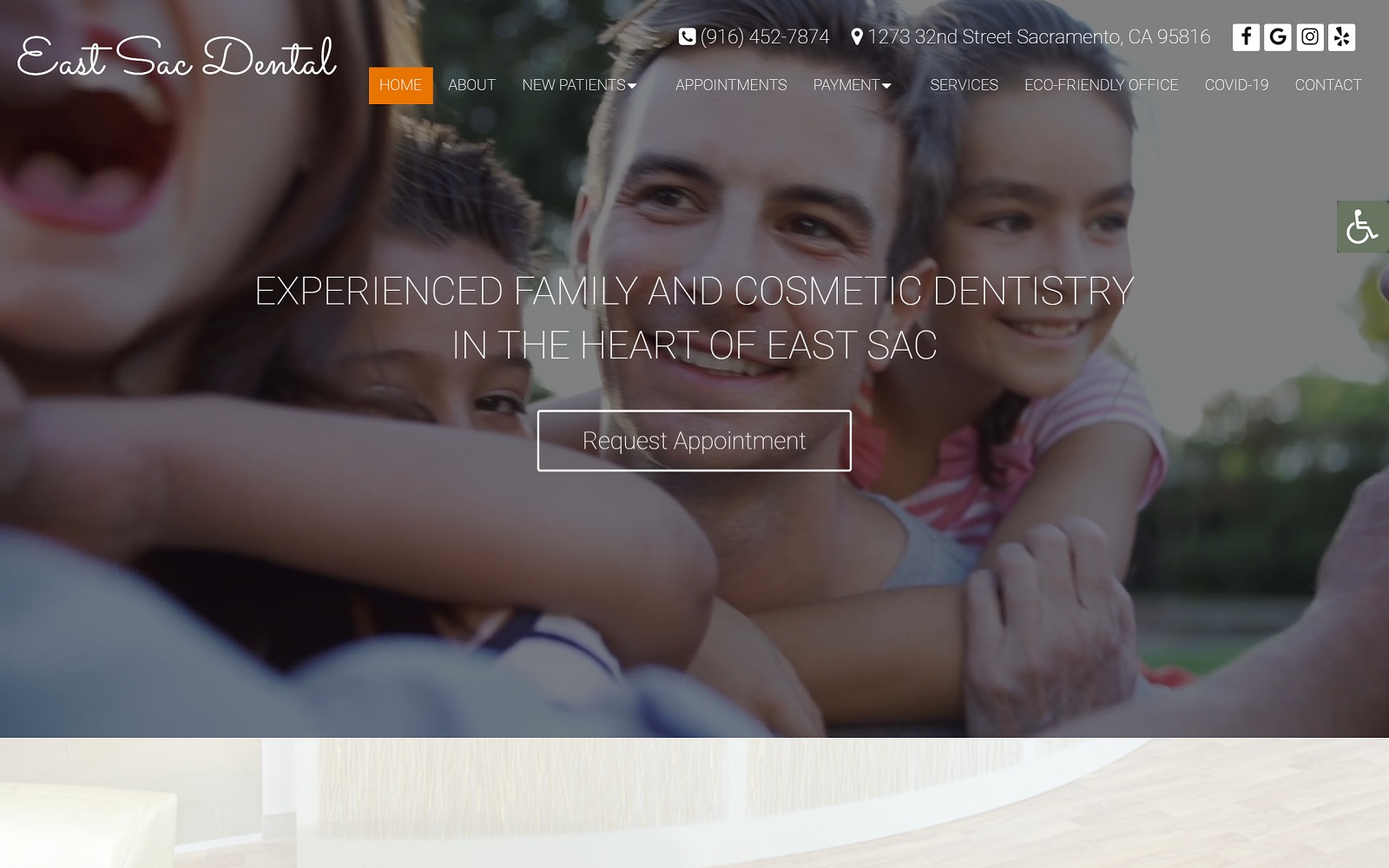 Eastsacdentalcare. Com-screenshot