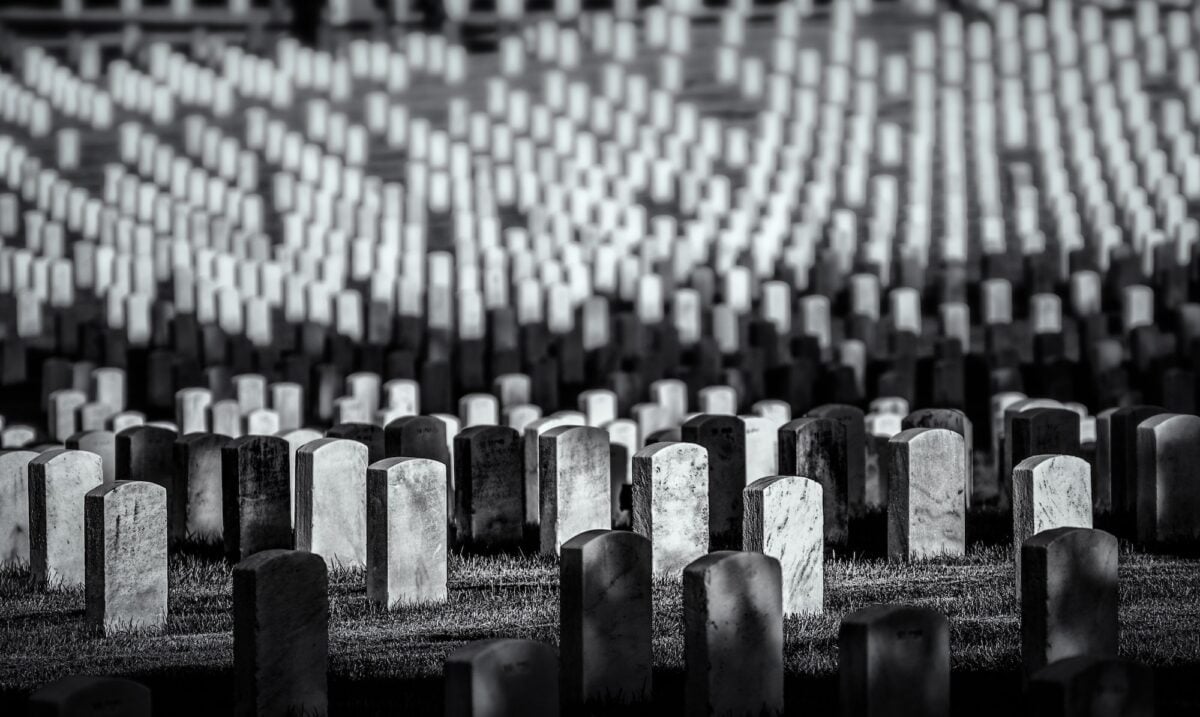 Gravestones in Arlington Cemetery, Virginia