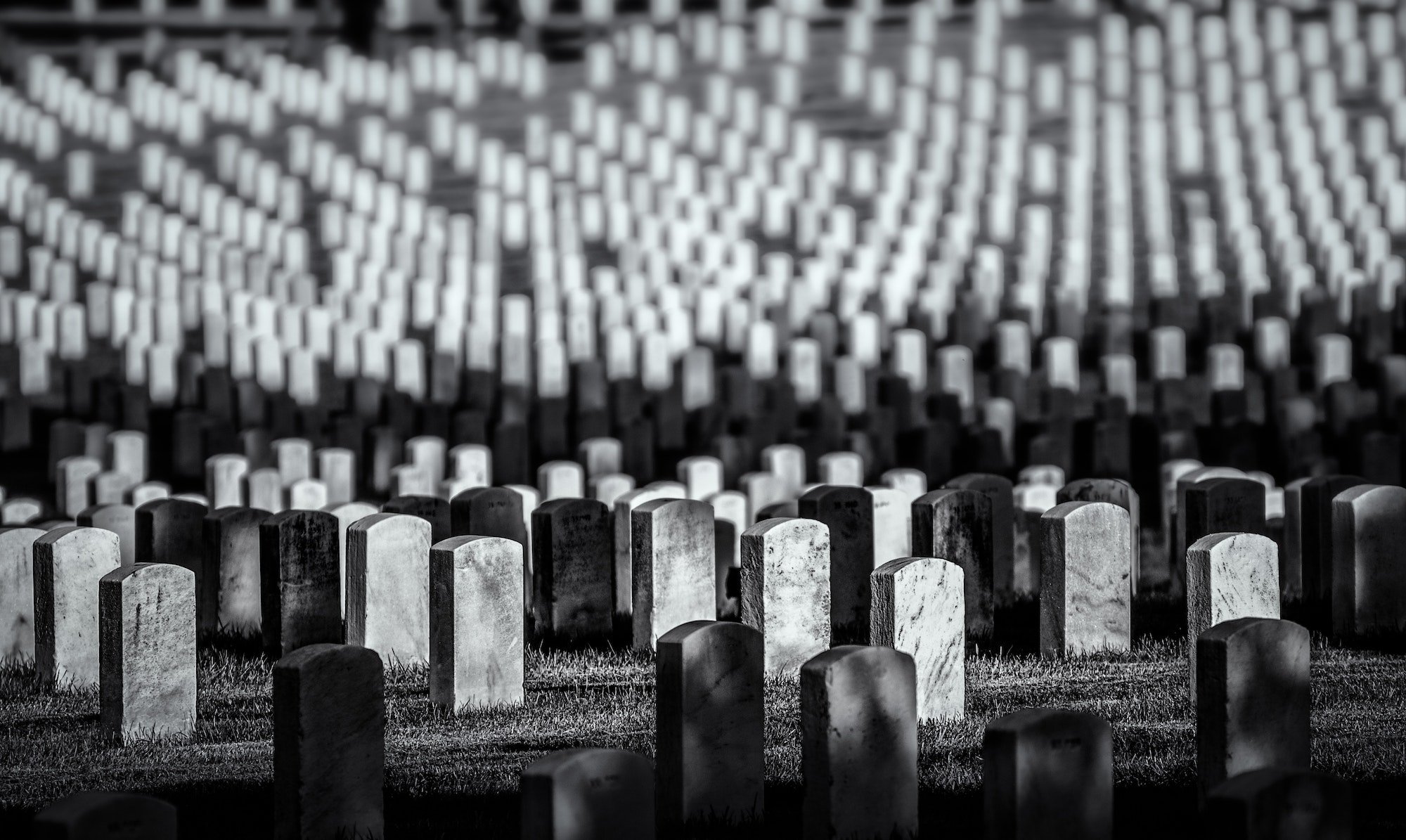 Gravestones in Arlington Cemetery, Virginia