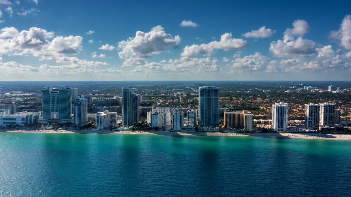 Hollywood Florida aerial view