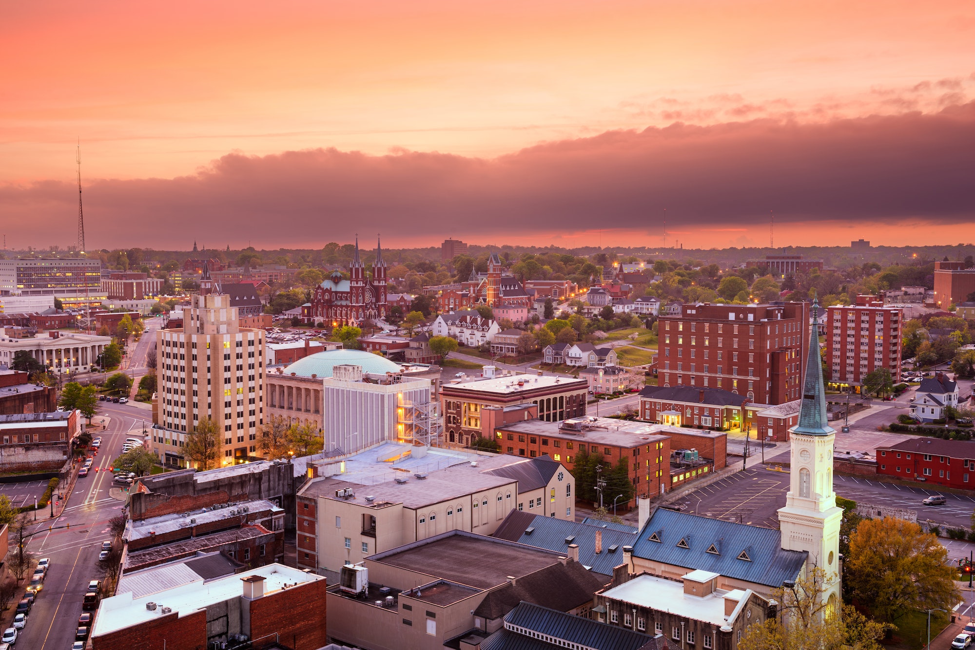 Macon, Georgia, USA Downtown Skyline