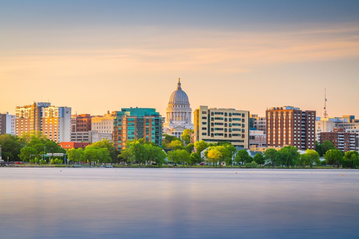 Madison, Wisconsin, USA downtown skyline