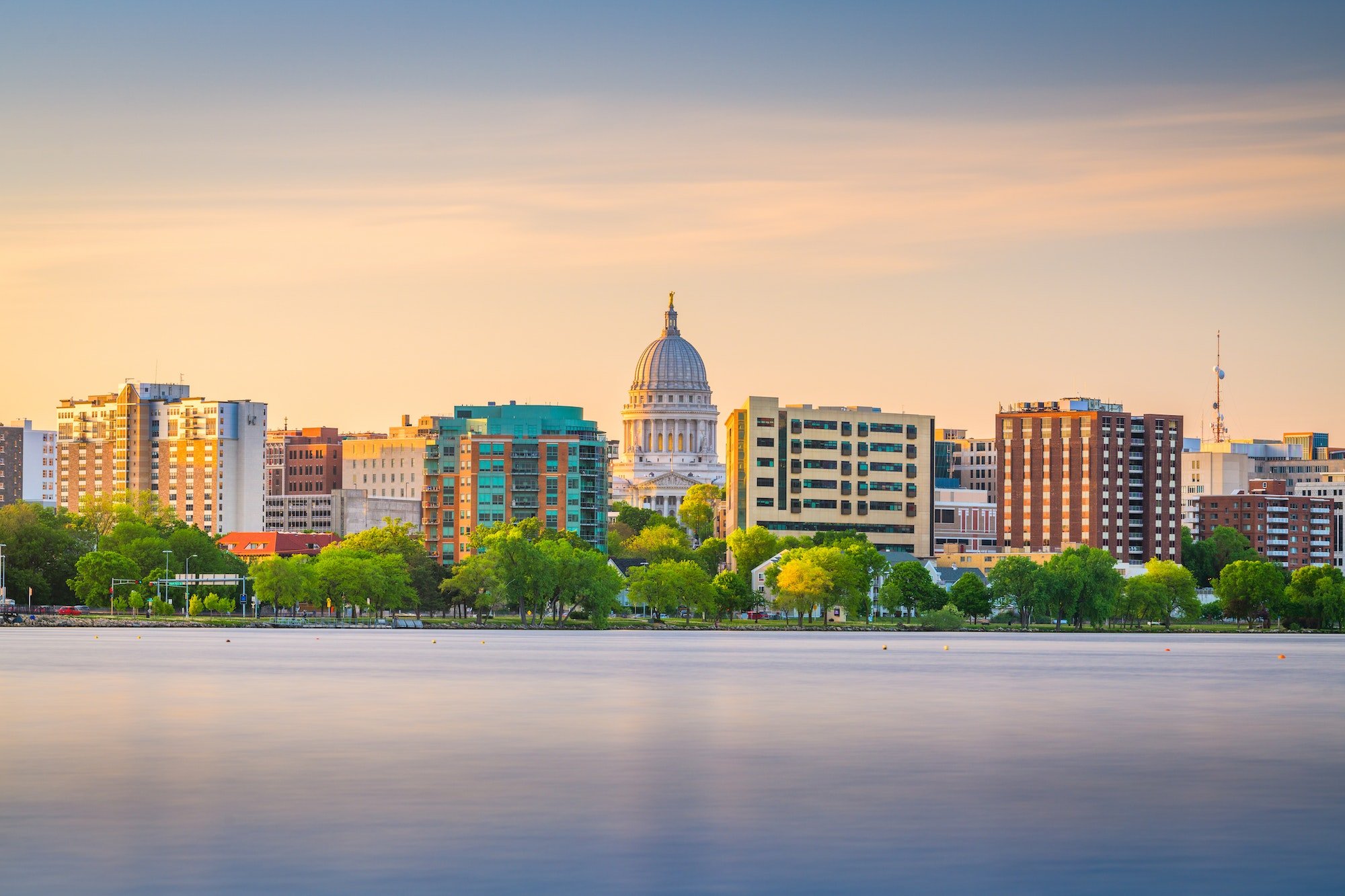 Madison, Wisconsin, USA downtown skyline