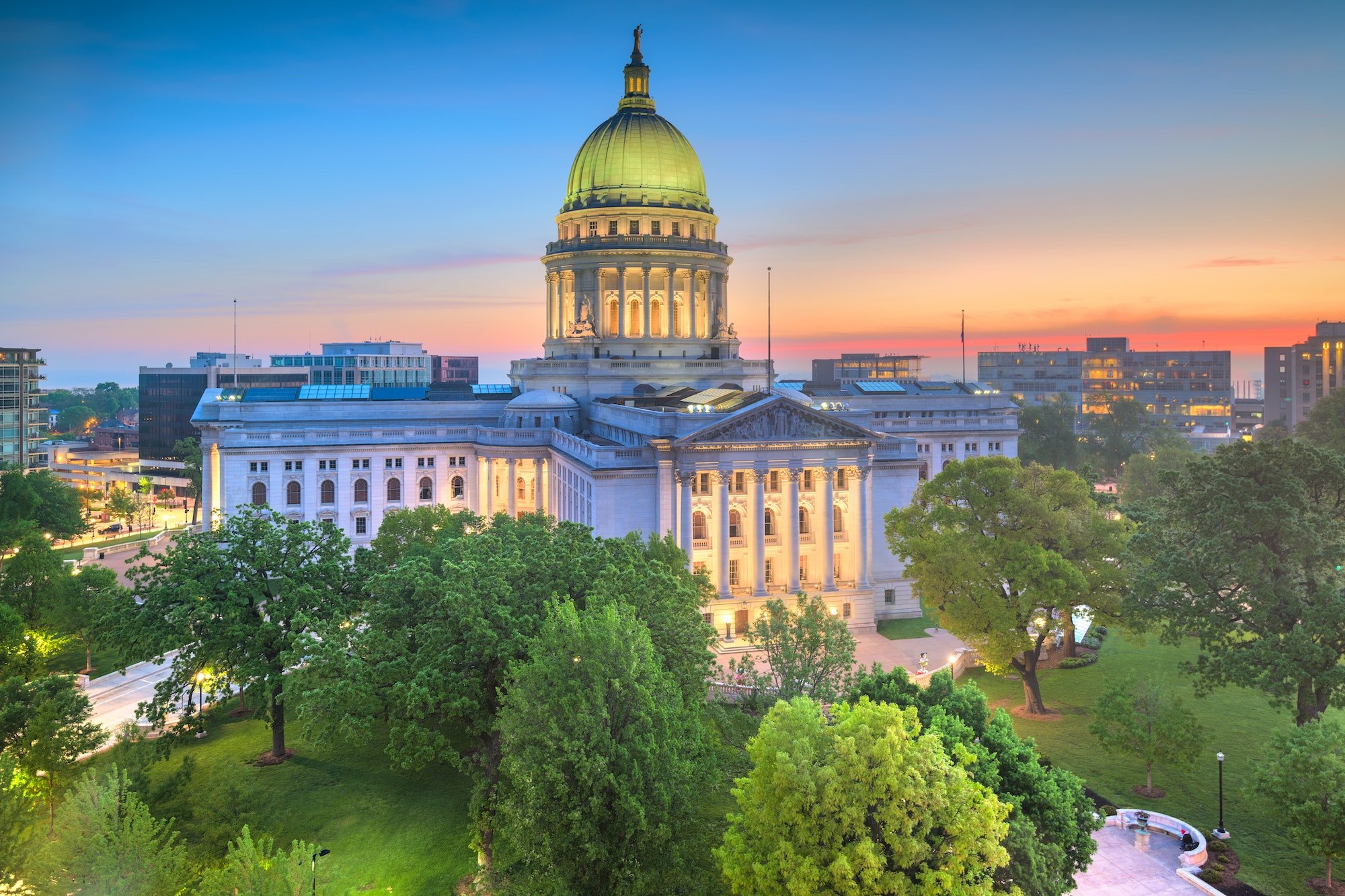 Madison, Wisconsin, USA state capitol