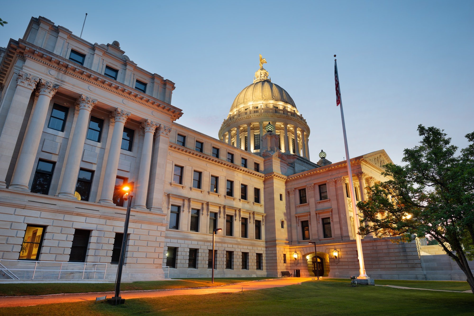 Mississippi State Capitol in Jackson, Mississippi, USA