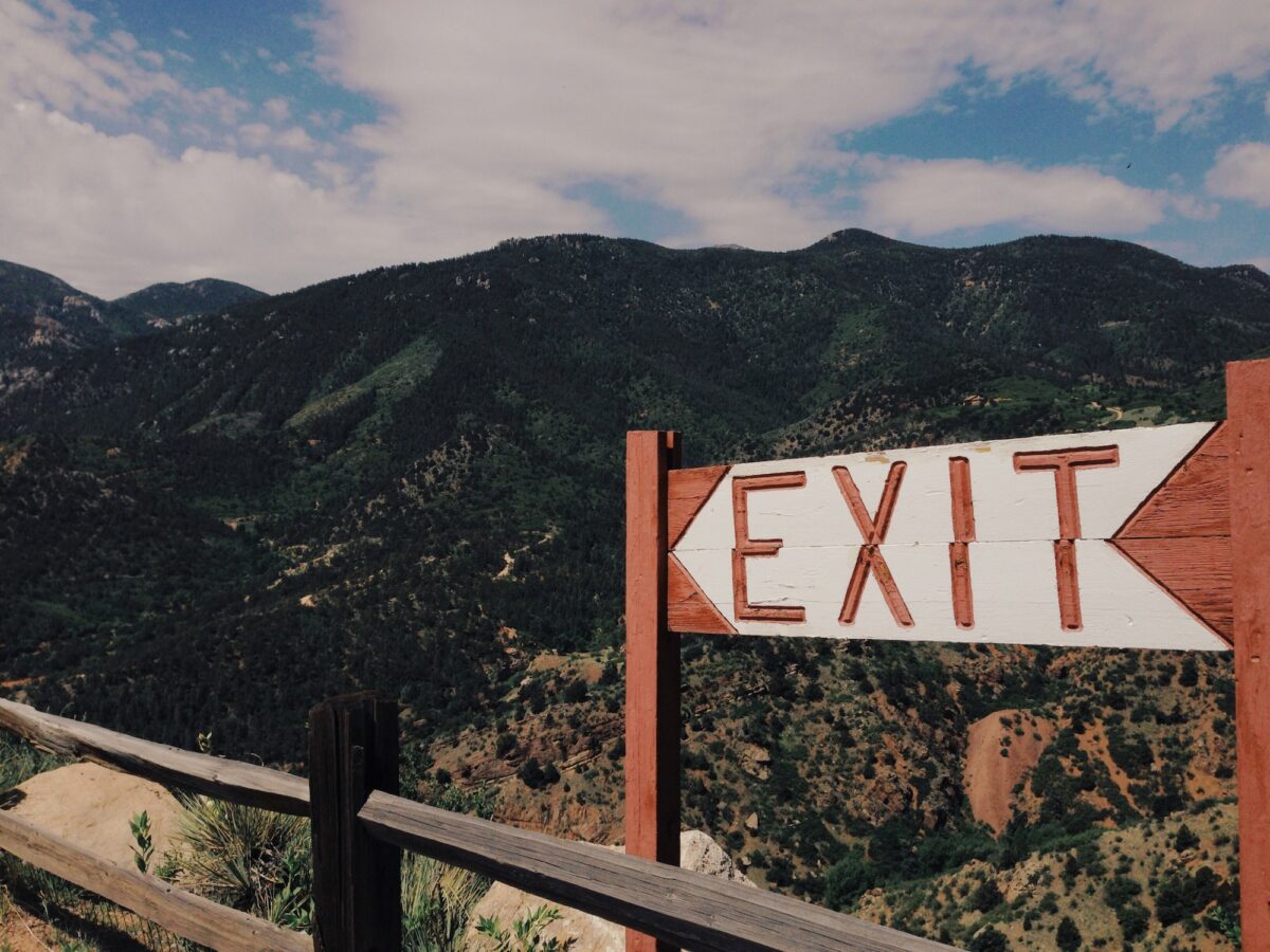 Mountain range Exit in Colorado Springs, Co