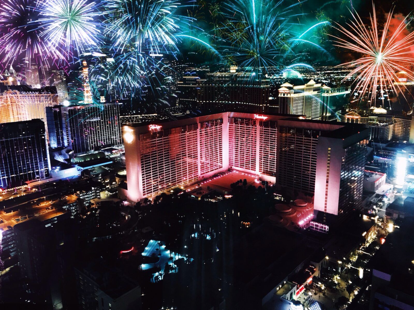 NYE fireworks in Las Vegas