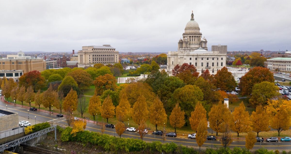 Providence Rhode Island Fall Color Trees Changing Capitol State