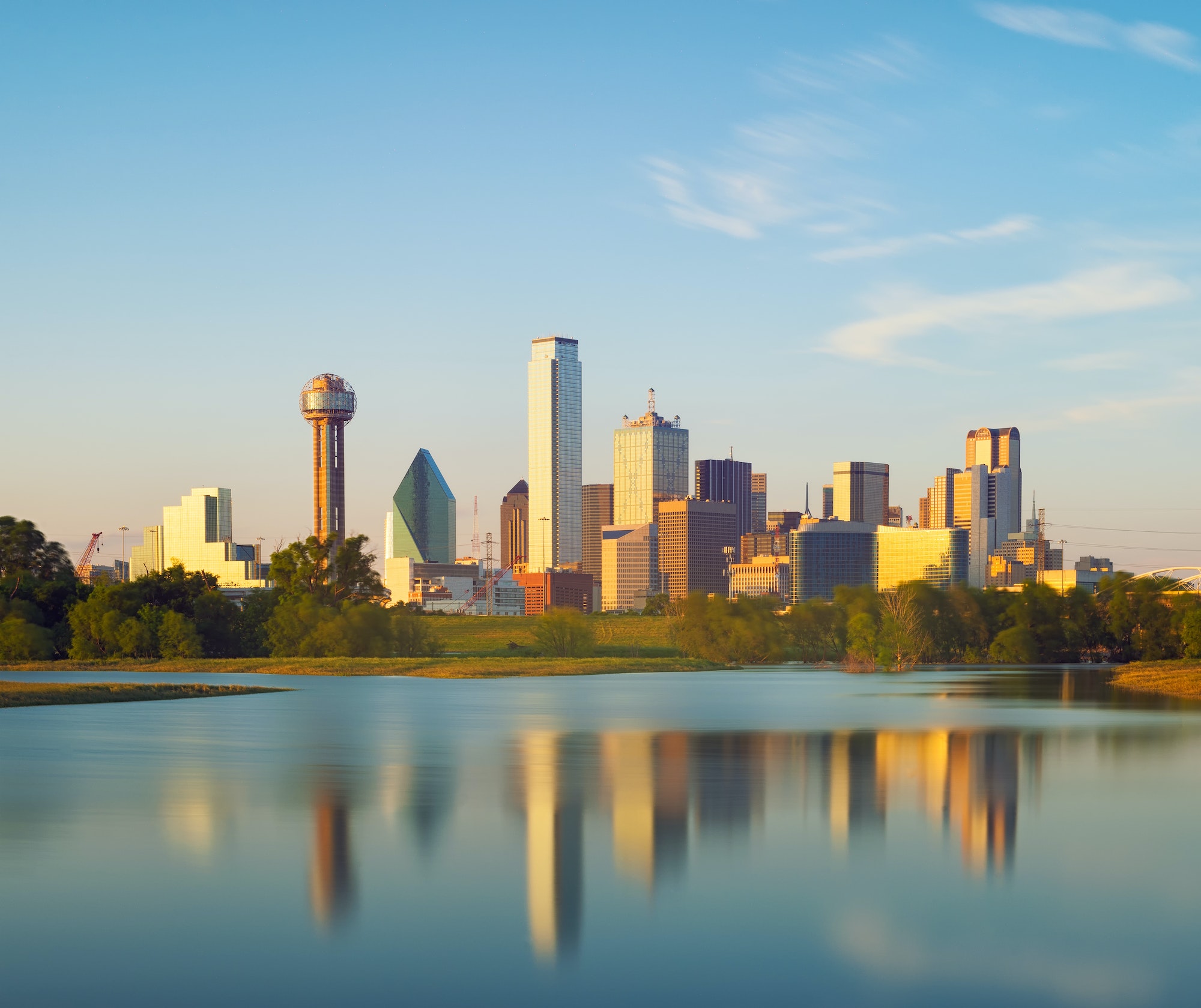 Reflection of Dallas City, Texas, USA