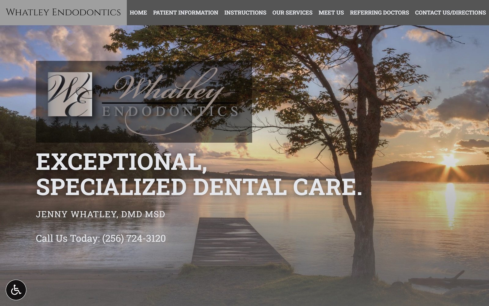 The screenshot of whatley endodontics whatleyendo. Com website