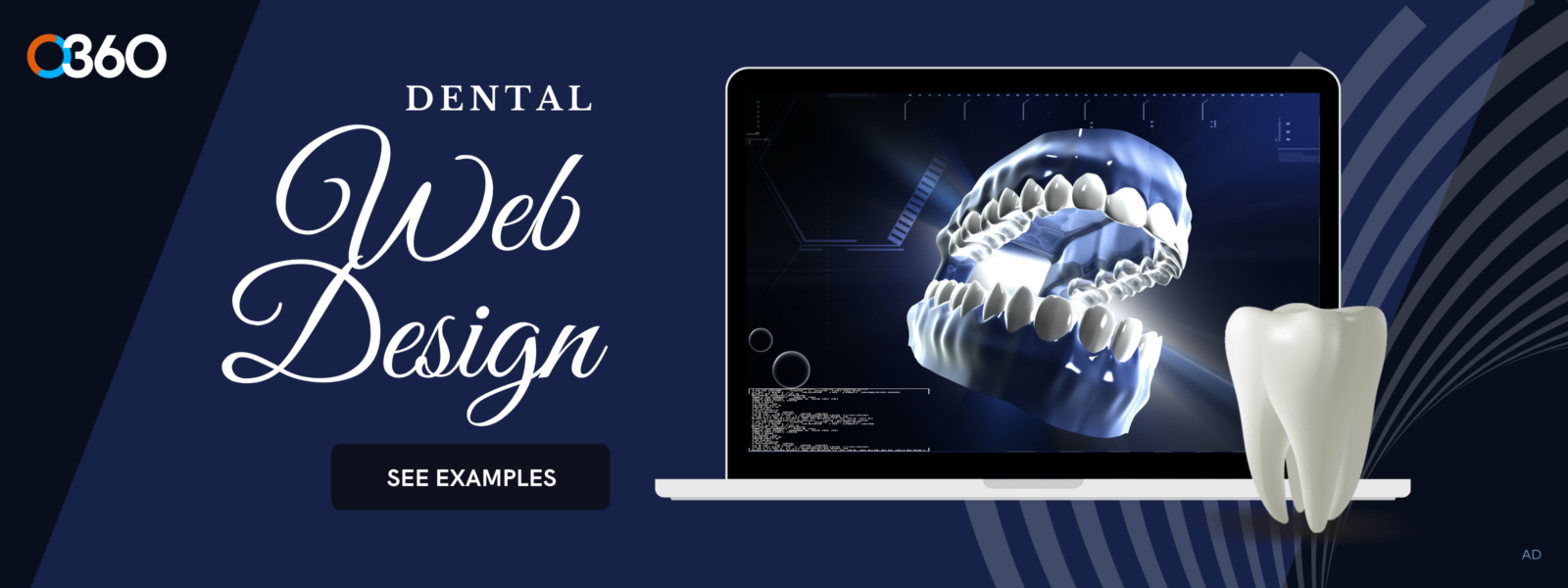 Dental lab web design o360 ad