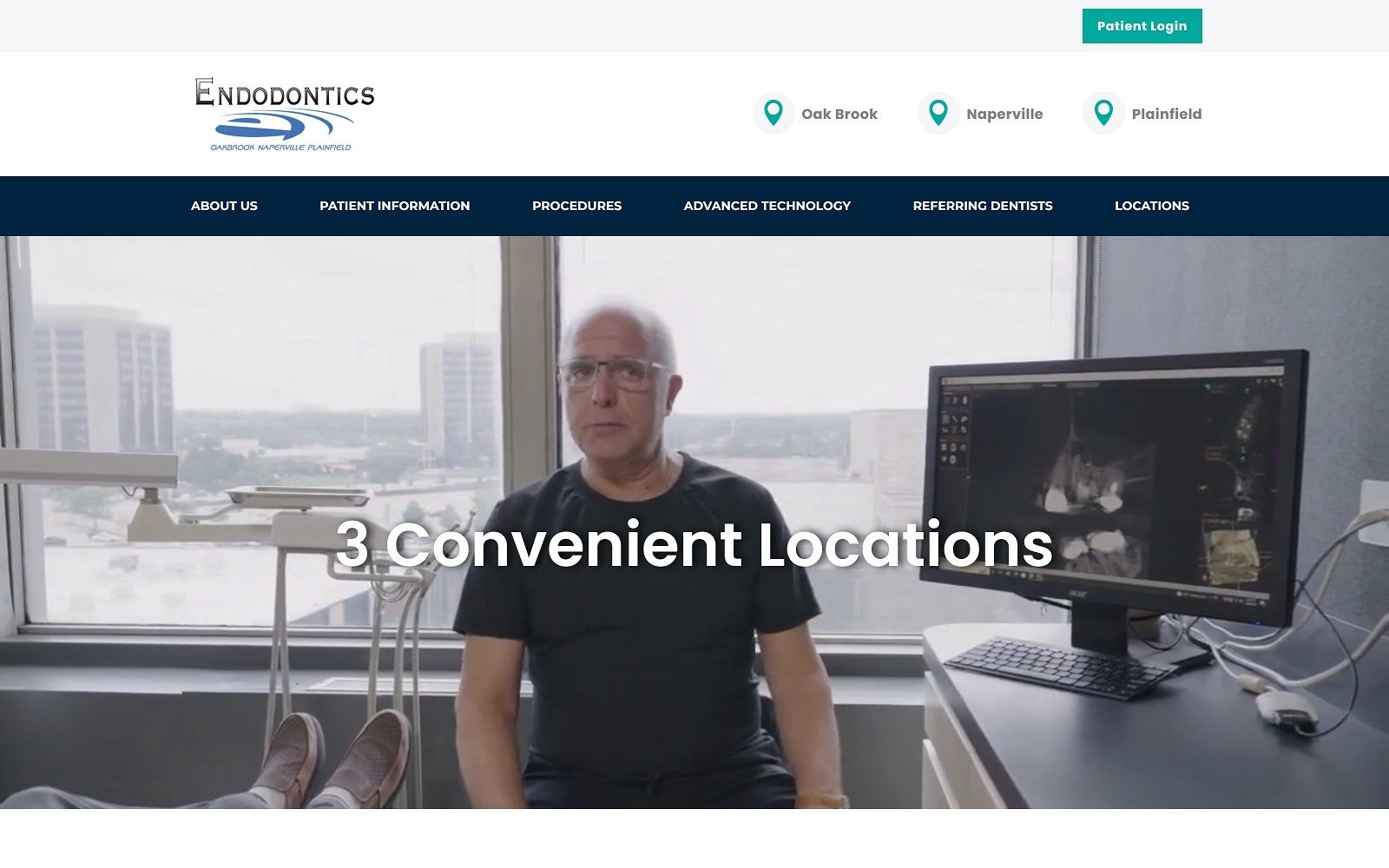 The screenshot of endodontic specialists of illinois website