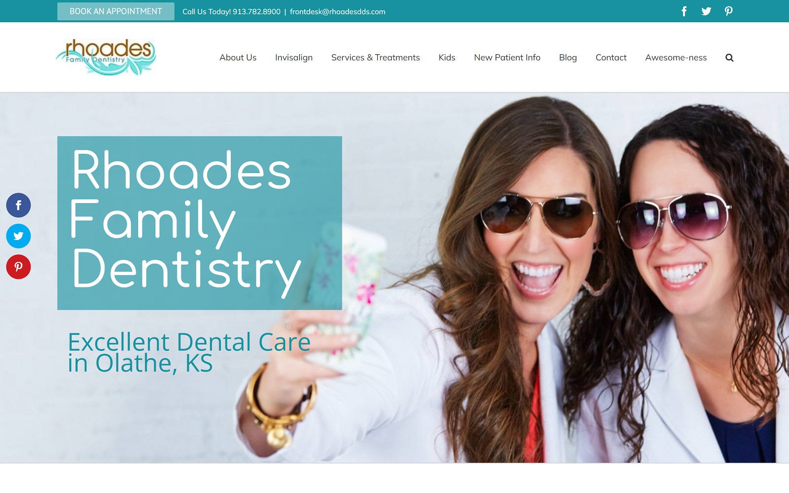 The screenshot of rhoades family dentistry rhoadesdds. Com website