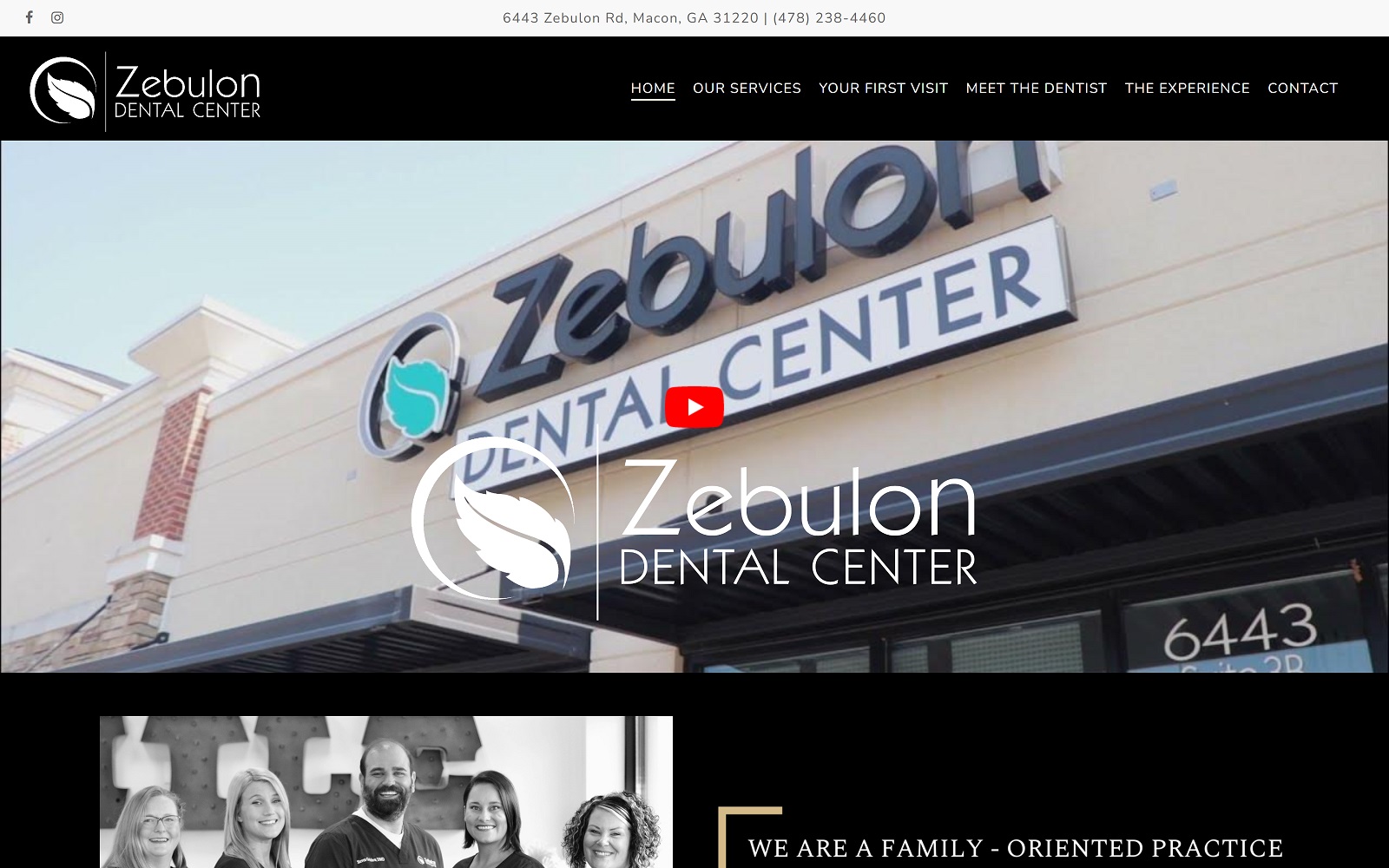 The screenshot of zebulon dental center, macon dentist - steven n golubow, dmd zebulondentalcenter. Com website