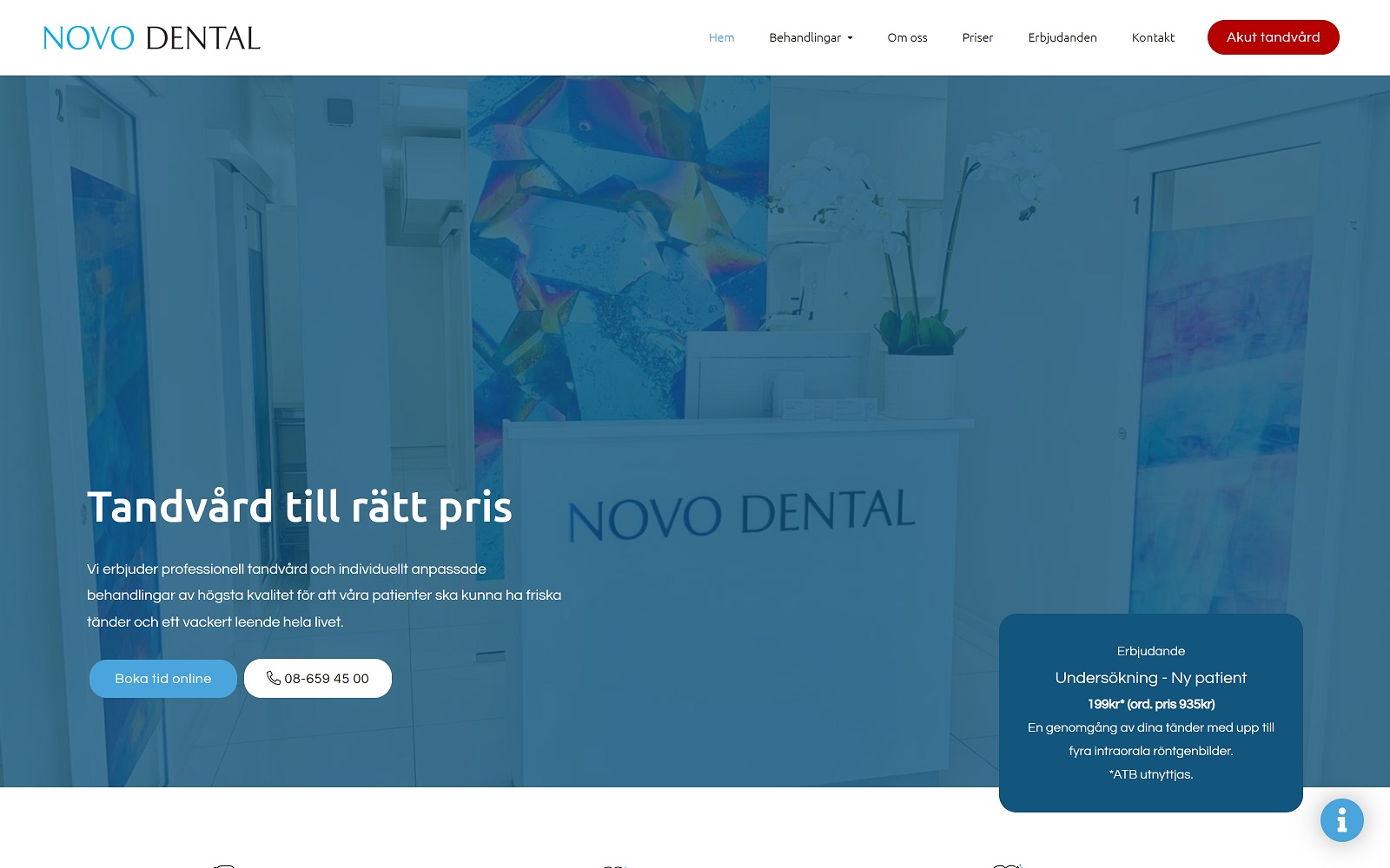 novodental.se screenshot