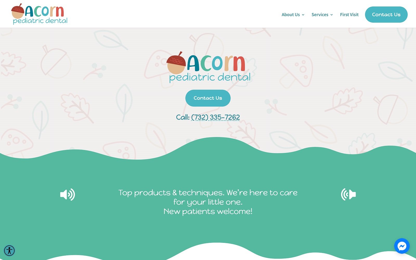 Acornpediatricdental. Com screenshot