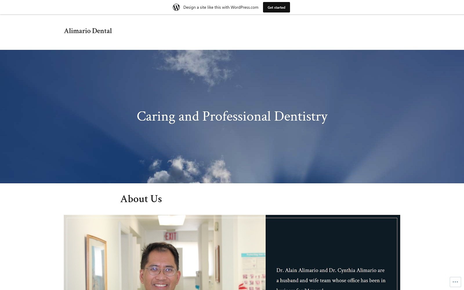 Alimariodental. Wordpress. Com screenshot