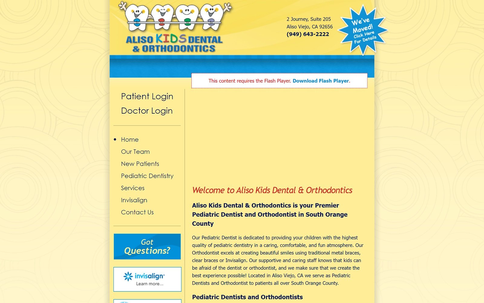 Alisokidsdental. Com screenshot