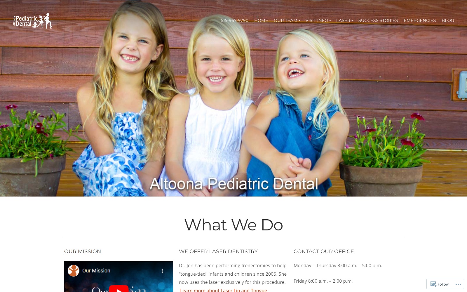 Altoonapediatricdental. Net screenshot