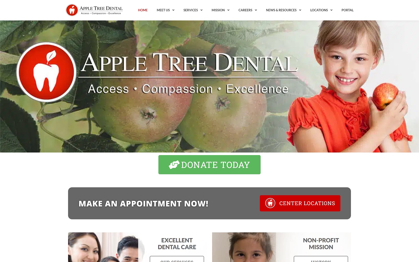 Appletreedental. Org screenshot