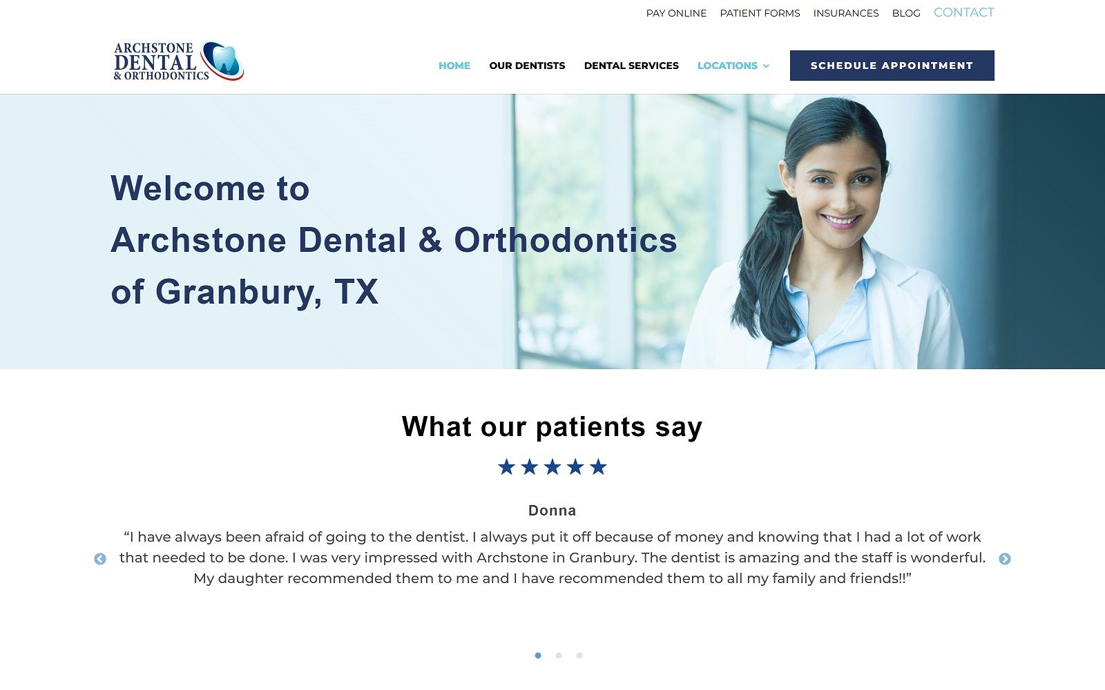 Archstonedental. Com_granbury screenshot