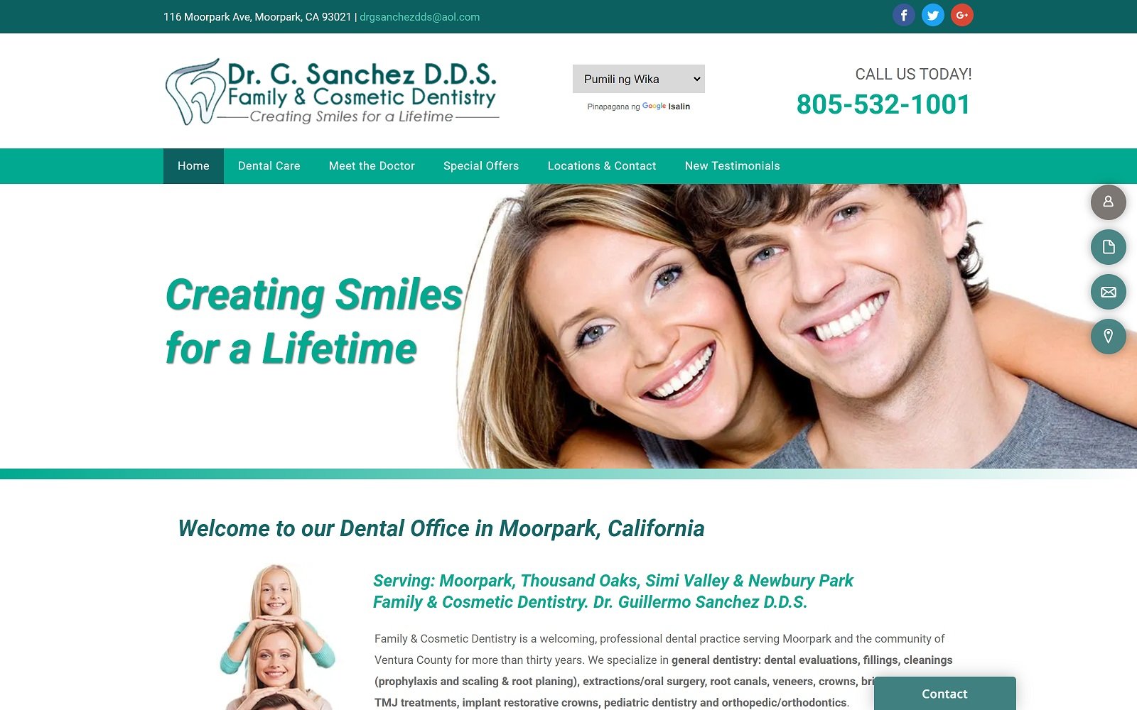 Bestmoorparkdentist. Com screenshot