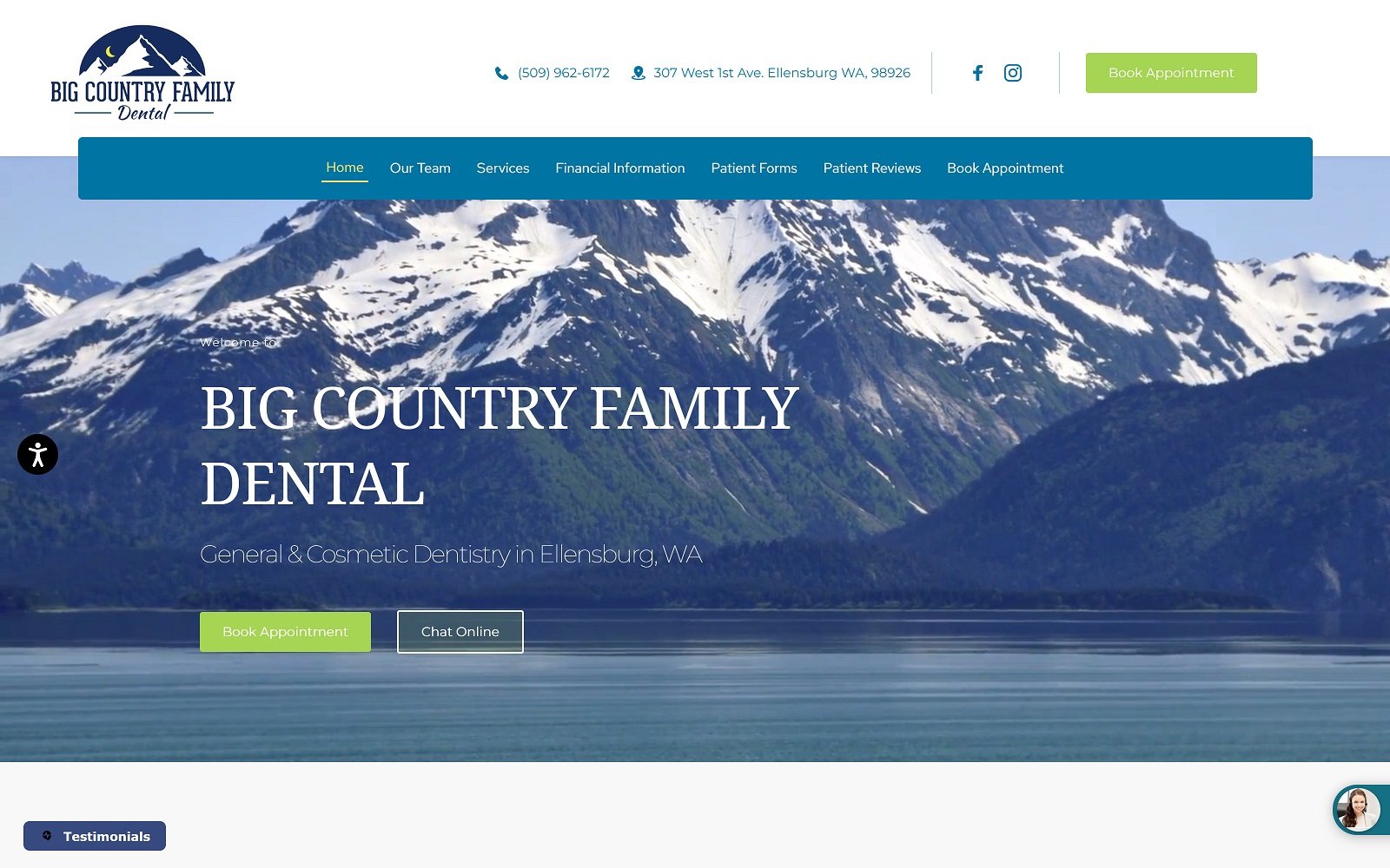 Bigcountryfamilydental. Com screenshot