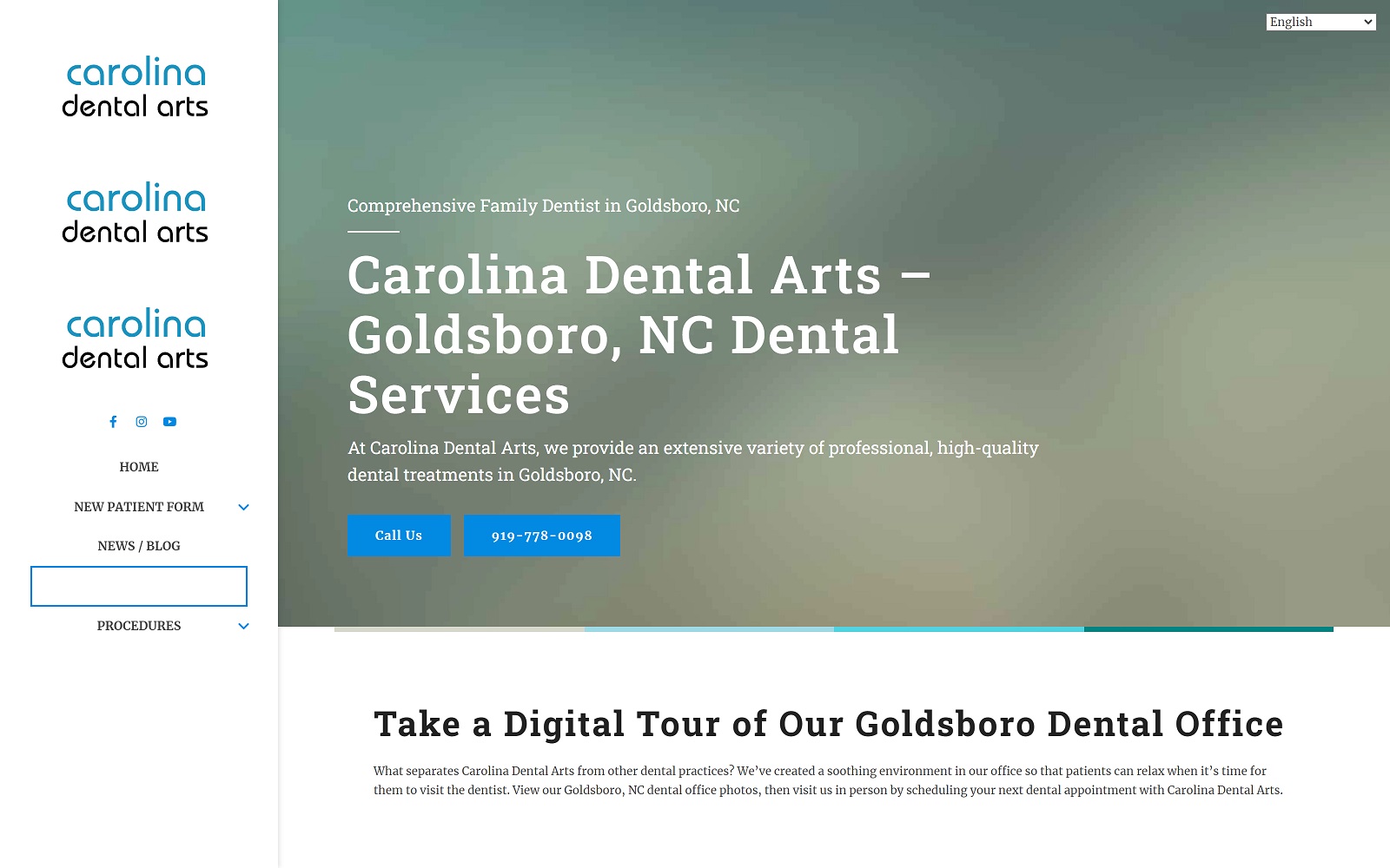 Carolinadentalarts. Com_find-a-dentist_goldsboro screenshot