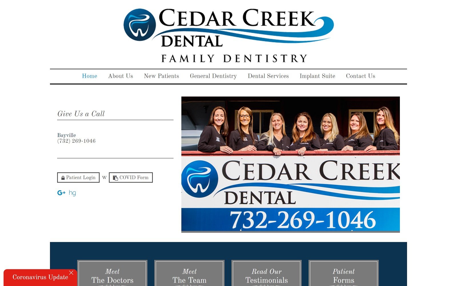 Cedarcreekdentaloffice. Com screenshot