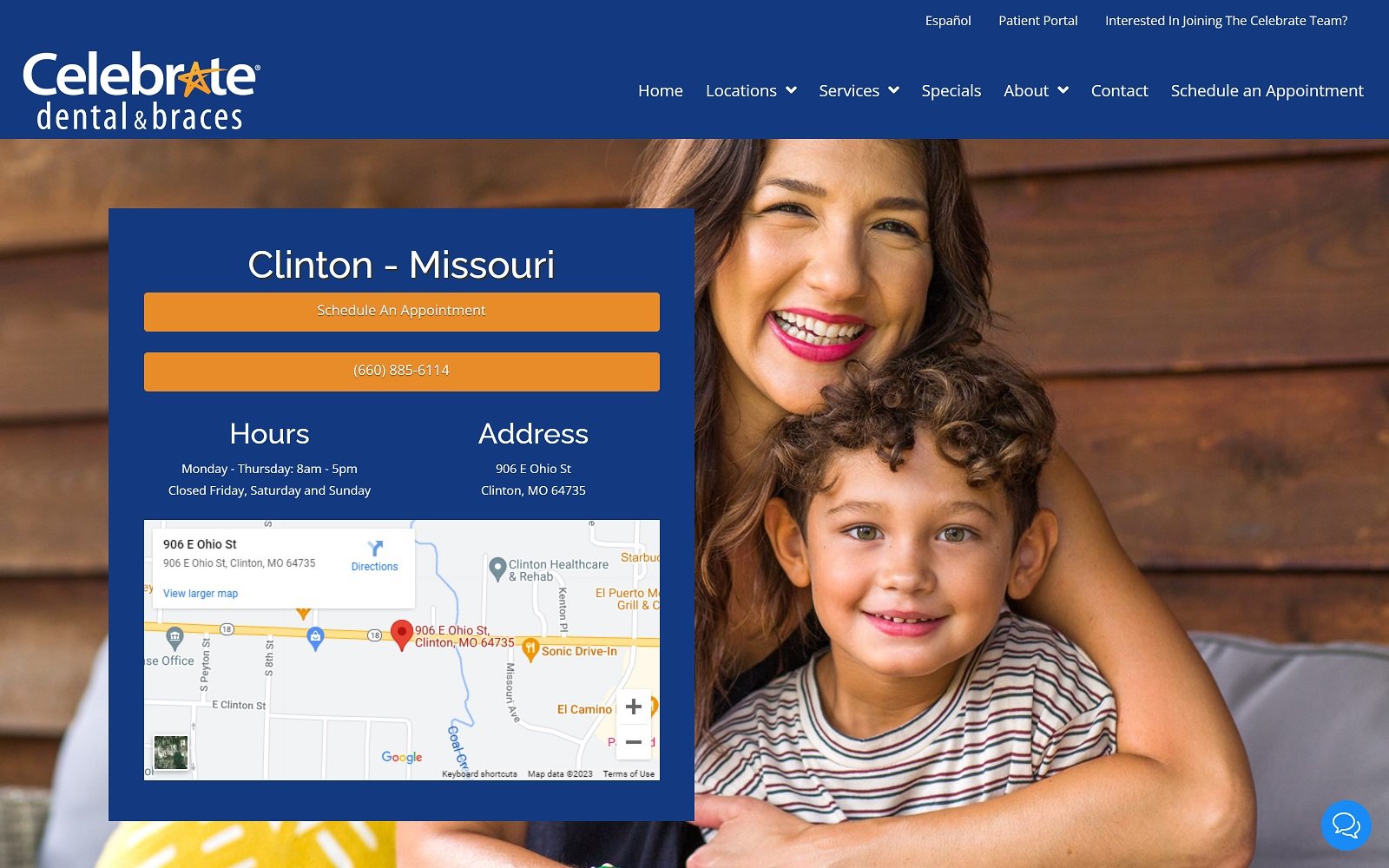 Celebratedental. Com_locations_missouri_clinton screenshot