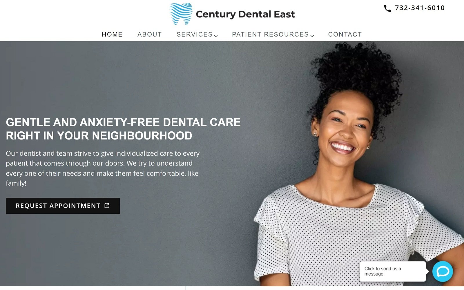 Centurydentaleast. Com screenshot