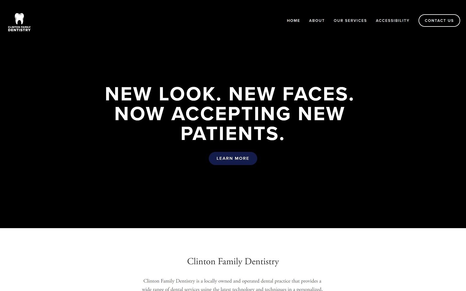 Clinton-family-dentistry. Com screenshot
