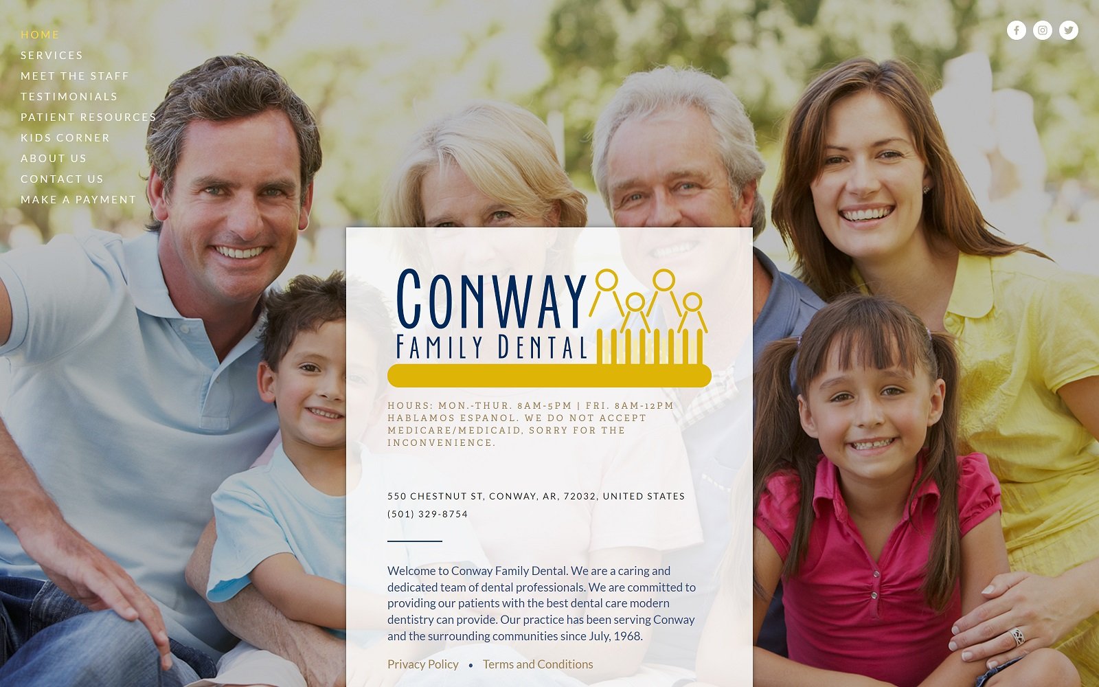 Conwaysmile. Com screenshot