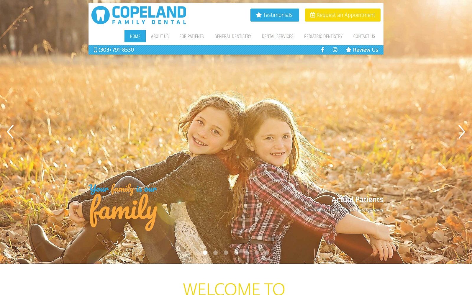 Copelandfamilydental. Com screenshot