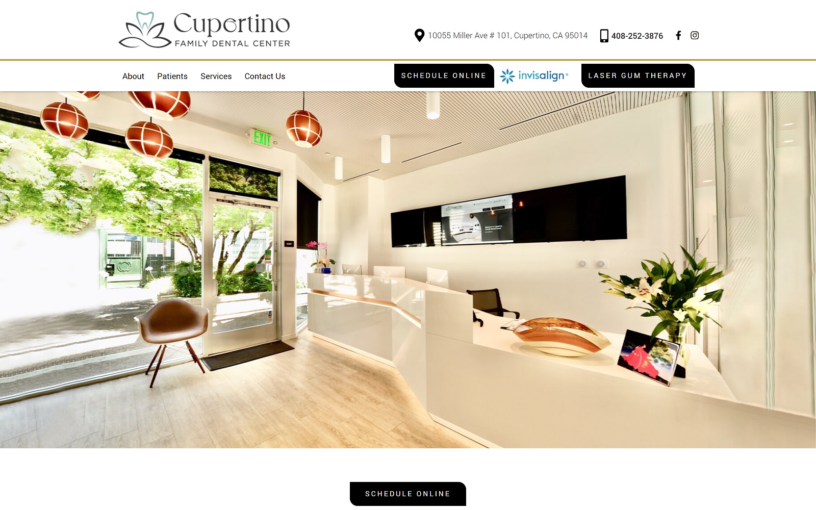 Cupertinofamilydental. Com screenshot