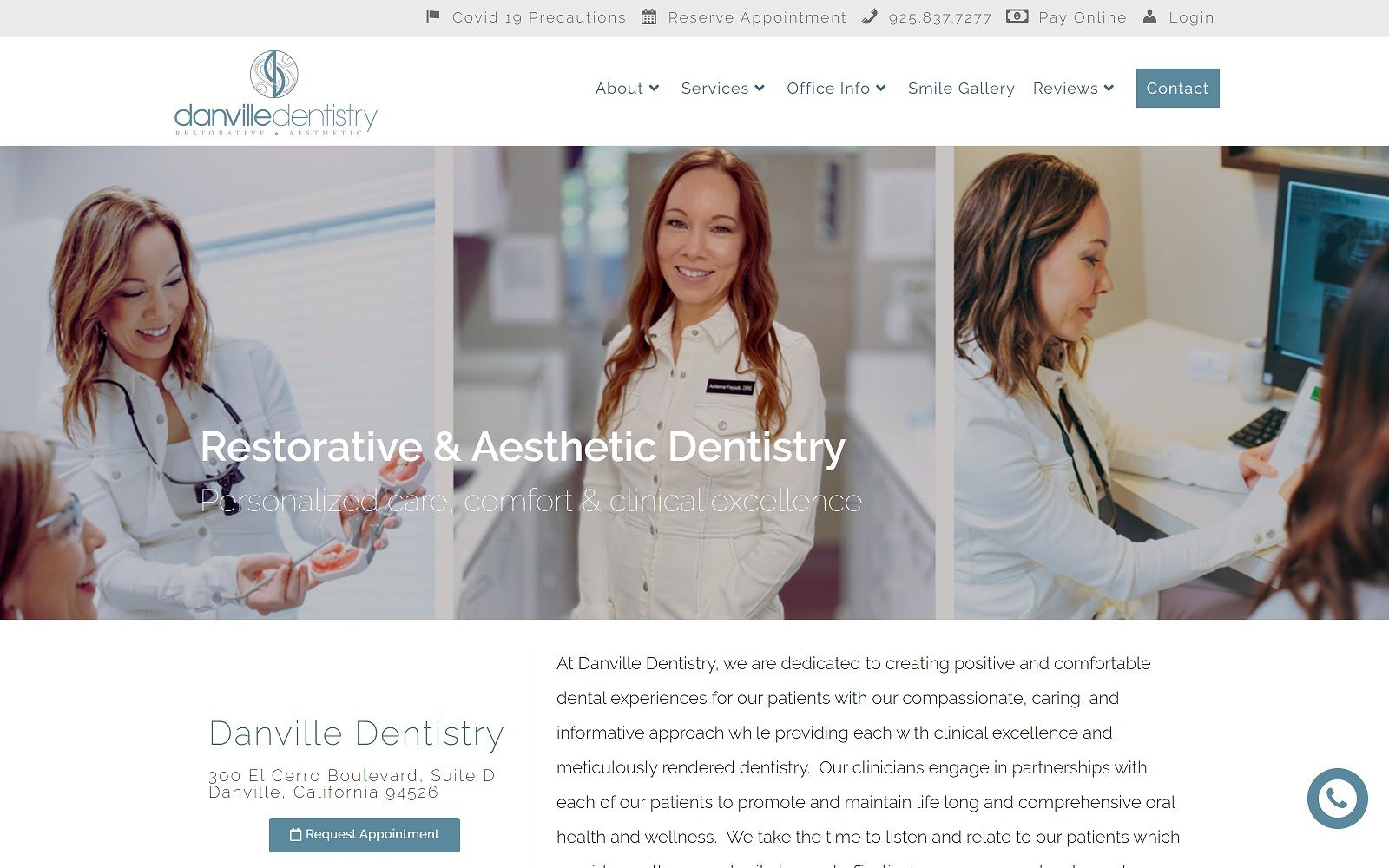 Danvilledentistry. Com screenshot