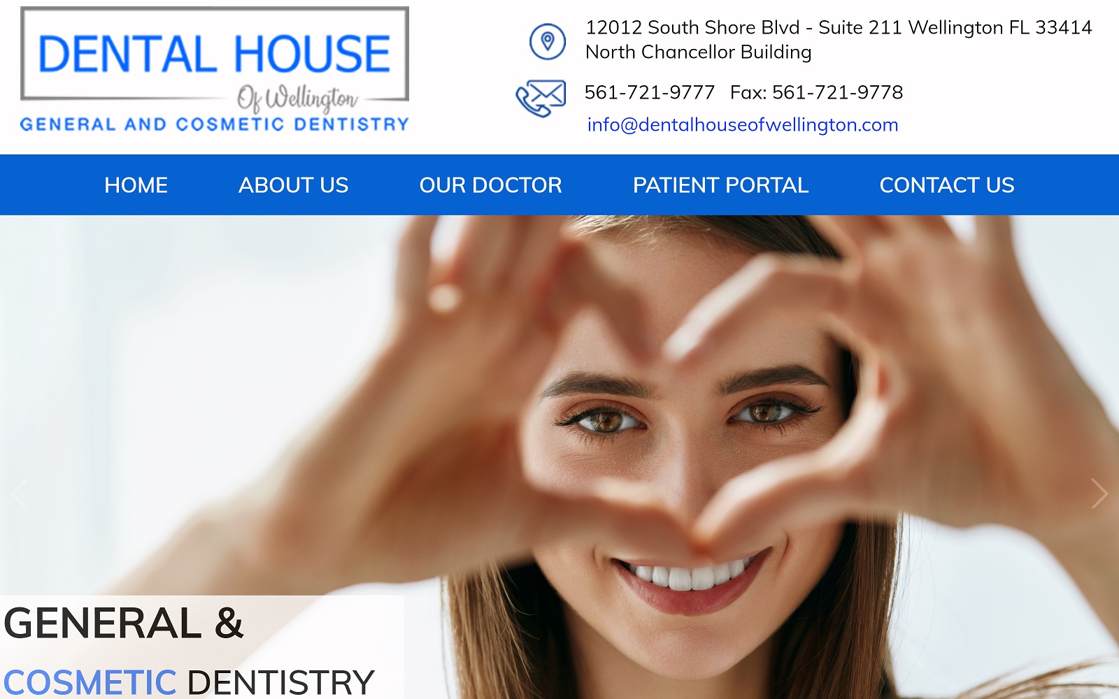 Dentalhouseofwellington. Com screenshot