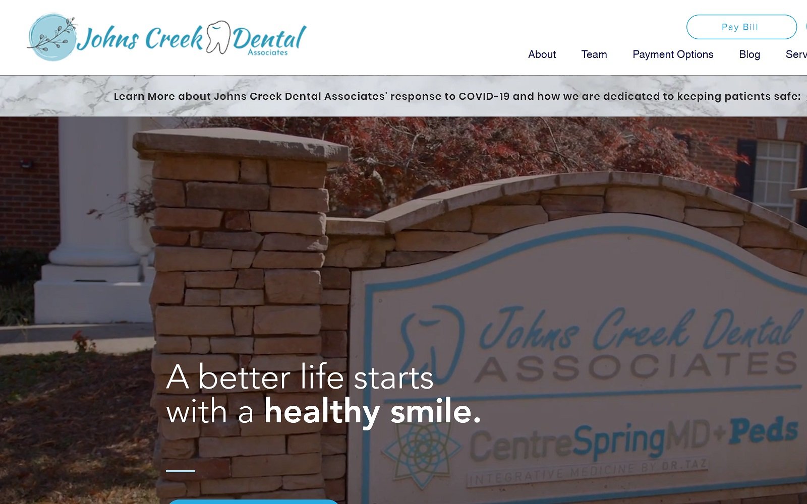 Dentistinjohnscreek. Com screenshot