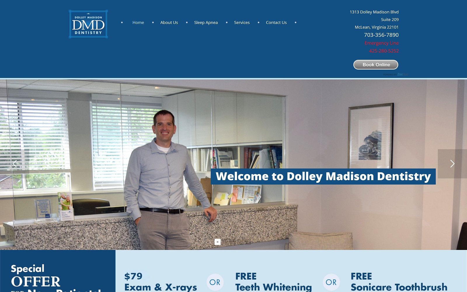 Dolleymadisondentistry. Com screenshot