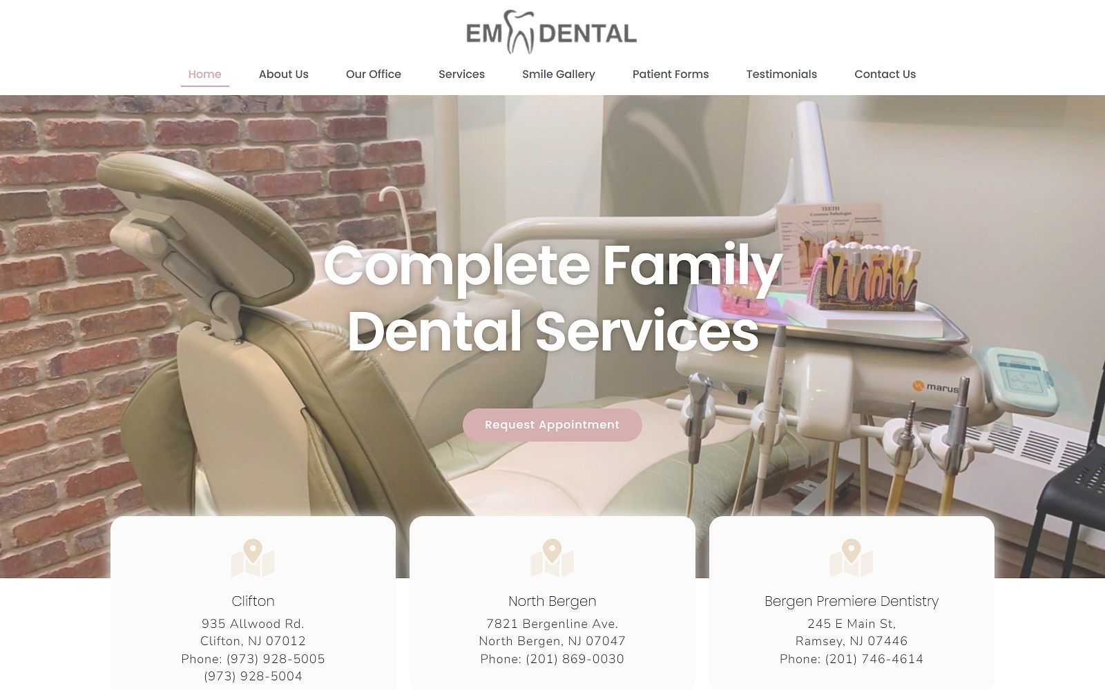 Em-dental. Com screenshot